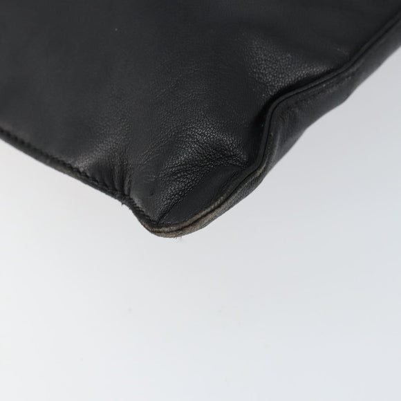 LOEWE Anagram Handtas Leer Zwart Goud Auth 149623