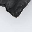 LOEWE Anagram Hand Bag Leather Black Gold Auth 149623-16