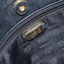 LOEWE Anagram Handtas Leer Zwart Goud Auth 149623-10
