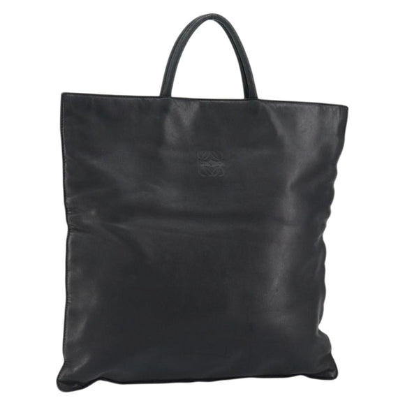LOEWE Anagram Handtas Leer Zwart Goud Auth 149623
