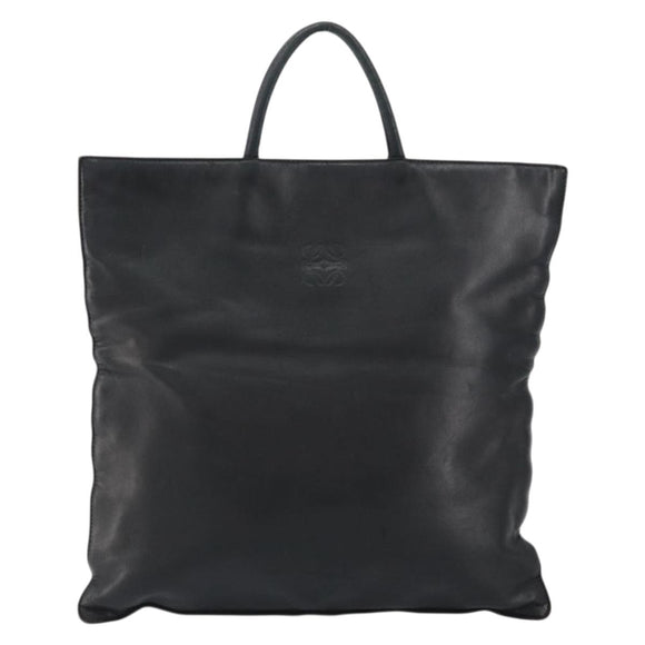 LOEWE Anagram Handtas Leer Zwart Goud Auth 149623