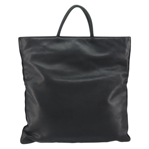 LOEWE Anagram Handtas Leer Zwart Goud Auth 149623