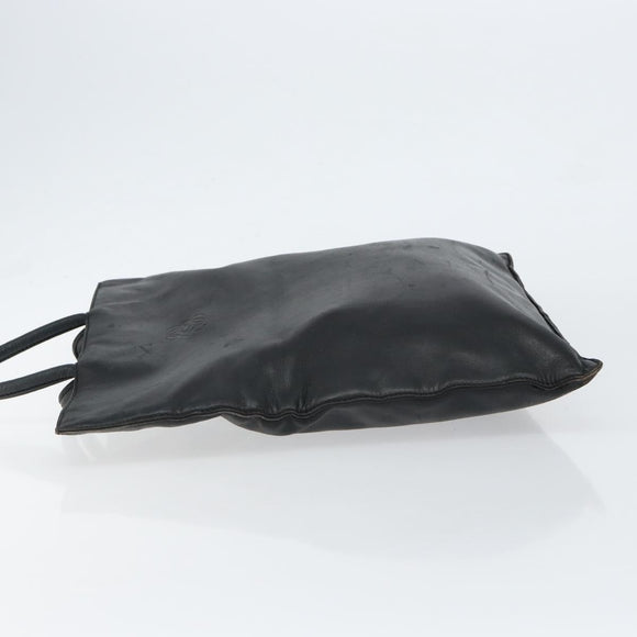 LOEWE Anagram Handtas Leer Zwart Goud Auth 149623
