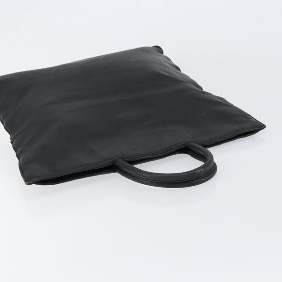 LOEWE Anagram Handtas Leer Zwart Goud Auth 149623
