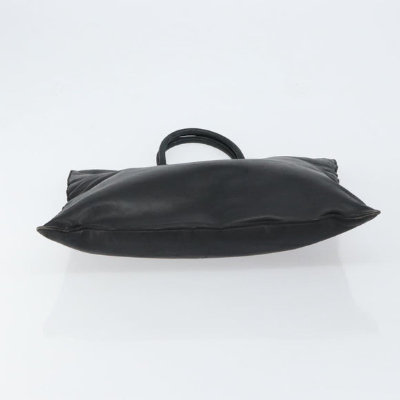 LOEWE Anagram Handtas Leer Zwart Goud Auth 149623