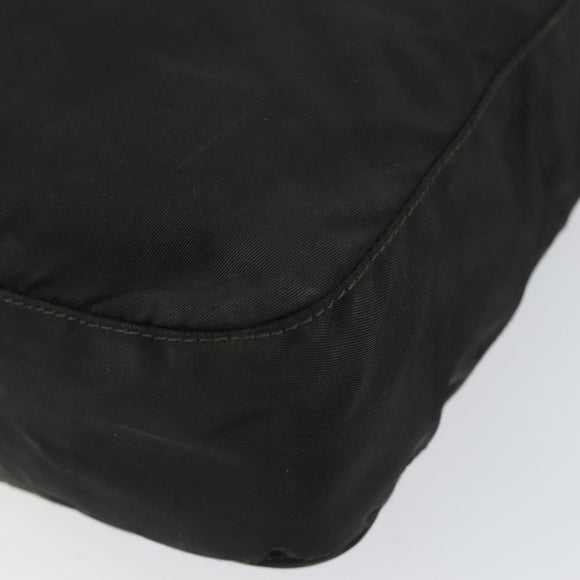 PRADA Shoulder Bag Nylon Black Silver Auth 149624