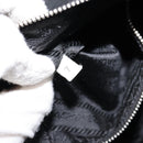 PRADA Shoulder Bag Nylon Black Silver Auth 149624-11