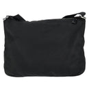 PRADA Shoulder Bag Nylon Black Silver Auth 149624-2