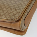 CELINE Macadam Canvas Shoulder Bag PVC Beige Gold Auth 149632-12