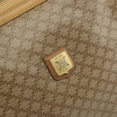 CELINE Macadam Canvas Shoulder Bag PVC Beige Gold Auth 149632-14