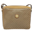 CELINE Macadam Canvas Shoulder Bag PVC Beige Gold Auth 149632-2