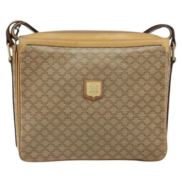 CELINE Macadam Canvas Shoulder Bag PVC Beige Gold Auth 149632 - 0