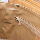 CELINE Macadam Canvas Shoulder Bag PVC Beige Gold Auth 149632-20