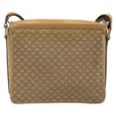 CELINE Macadam Canvas Shoulder Bag PVC Beige Gold Auth 149632-3