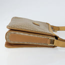 CELINE Macadam Canvas Shoulder Bag PVC Beige Gold Auth 149632-4