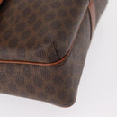 CELINE Macadam Canvas Shoulder Bag PVC Leather Brown Gold Auth 149636-9