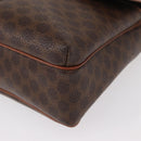CELINE Macadam Canvas Shoulder Bag PVC Leather Brown Gold Auth 149636-14