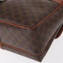 CELINE Macadam Canvas Shoulder Bag PVC Leather Brown Gold Auth 149636-16