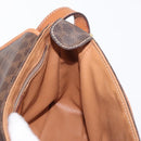 CELINE Macadam Canvas Shoulder Bag PVC Leather Brown Gold Auth 149636-19