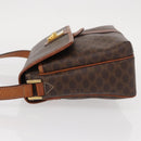 CELINE Macadam Canvas Shoulder Bag PVC Leather Brown Gold Auth 149636-4