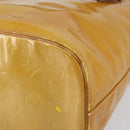 LOUIS VUITTON Monogram Vernis Houston Hand Bag Beige M91004 LV Auth 149638-16