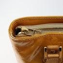 LOUIS VUITTON Monogram Vernis Houston Hand Bag Beige M91004 LV Auth 149638-19