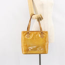 LOUIS VUITTON Monogram Vernis Houston Hand Bag Beige M91004 LV Auth 149638-24
