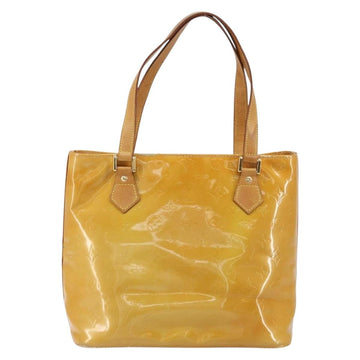 LOUIS VUITTON Monogram Vernis Houston Hand Bag Beige M91004 LV Auth 149638 - 0