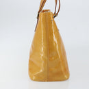 LOUIS VUITTON Monogram Vernis Houston Hand Bag Beige M91004 LV Auth 149638-4