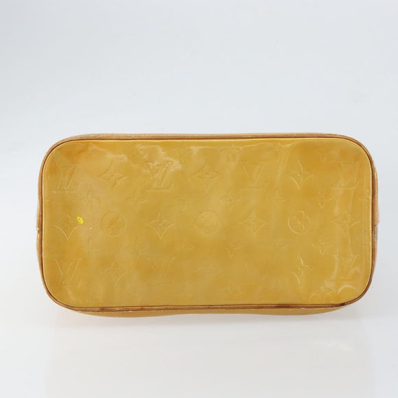 LOUIS VUITTON Monogram Vernis Houston Hand Bag Beige M91004 LV Auth 149638