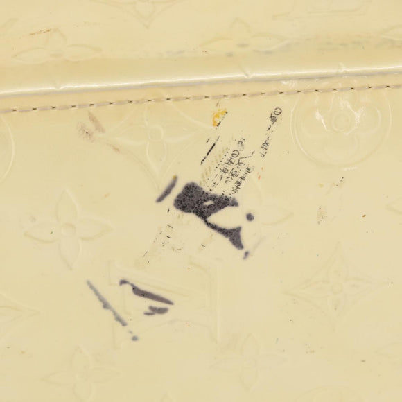 LOUIS VUITTON Monogram Vernis Reade PM Hand Bag Perle M91336 LV Auth 149639