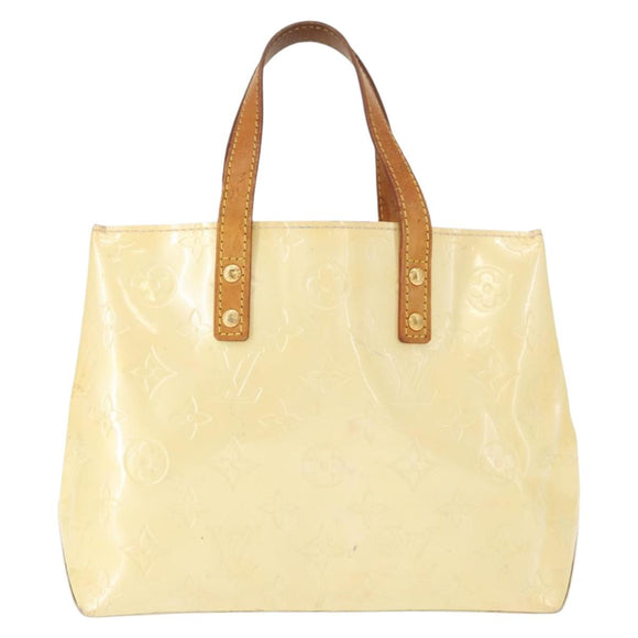 LOUIS VUITTON Monogram Vernis Reade PM Hand Bag Perle M91336 LV Auth 149639