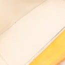 CHANEL Matelasse COCO Mark Chain Bag Patent leather Yellow Silver CC Auth 149641-12