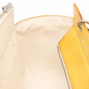 CHANEL Matelasse COCO Mark Chain Bag Patent leather Yellow Silver CC Auth 149641-18