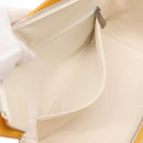 CHANEL Matelasse COCO Mark Chain Bag Patent leather Yellow Silver CC Auth 149641-21