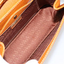 VALENTINO Shoulder Bag Leather Brown Gold Auth 149643-12