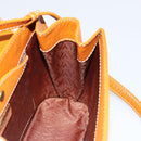 VALENTINO Shoulder Bag Leather Brown Gold Auth 149643-18