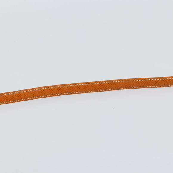 VALENTINO Shoulder Bag Leather Brown Gold Auth 149643