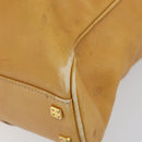 LOEWE Anagram Tote Bag Leather Beige Gold Auth 149645-9