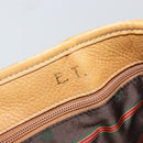 LOEWE Anagram Tote Bag Leather Beige Gold Auth 149645-11