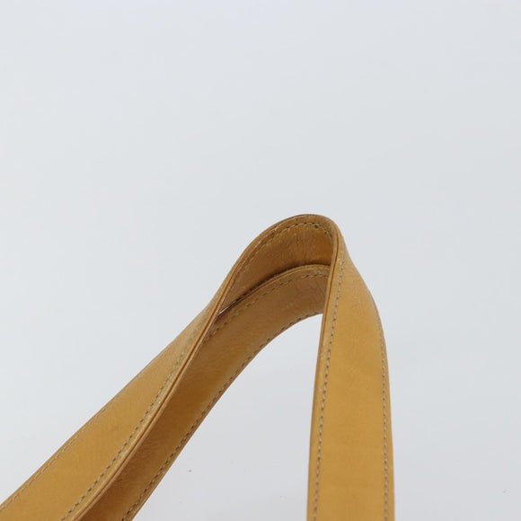 LOEWE Anagram Tote Bag Leather Beige Gold Auth 149645