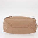 BALENCIAGA The Paper A6 Hand Bag Leather 2way Beige Silver 370926 Auth 149646-5