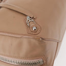 BALENCIAGA The Paper A6 Hand Bag Leather 2way Beige Silver 370926 Auth 149646-15