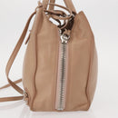 BALENCIAGA The Paper A6 Hand Bag Leather 2way Beige Silver 370926 Auth 149646-3