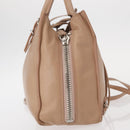 BALENCIAGA The Paper A6 Hand Bag Leather 2way Beige Silver 370926 Auth 149646-4