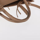 BALENCIAGA The Paper A6 Hand Bag Leather 2way Beige Silver 370926 Auth 149646-7