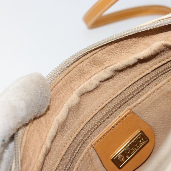 GUCCI Micro GG Supreme Shoulder Bag PVC White Gold 007 113 1943 Auth 149650