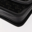 GIVENCHY Shoulder Bag Suede Black Gold Auth 149651-14