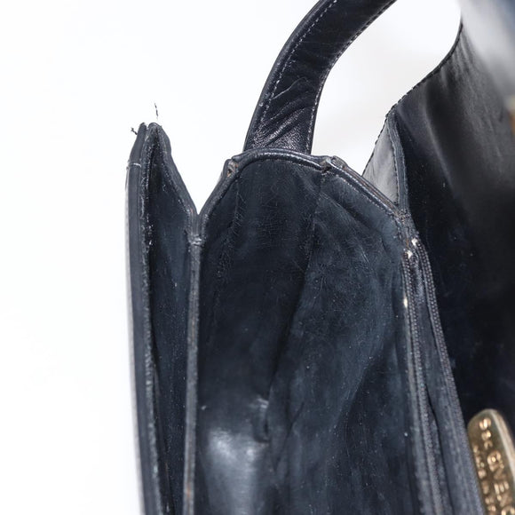 GIVENCHY Shoulder Bag Suede Black Gold Auth 149651