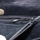 GIVENCHY Shoulder Bag Suede Black Gold Auth 149651-21